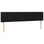 Black fabric headboard with LED 200x5x78/88 cm by , Headboards and footboards - Ref: Foro24-3122070, Price: 80,33 €, Discount: %
