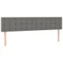 Headboard with LED in dark gray fabric 160x5x78/88 cm by , Headboards and footboards - Ref: Foro24-3122053, Price: 89,92 €, D...