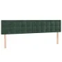 Cabecero con LED de terciopelo verde oscuro 180x5x78/88 cm de , Cabeceros y pies de cama - Ref: Foro24-3122109, Precio: 68,86...