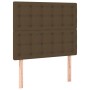 Cabecero con luces LED tela marrón oscuro 100x5x118/128 cm de , Cabeceros y pies de cama - Ref: Foro24-3122851, Precio: 85,46...