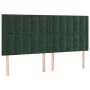 Headboard with LED lights dark green velvet 180x5x118/128 cm by , Headboards and footboards - Ref: Foro24-3122921, Price: 126...