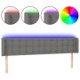 Dark gray fabric headboard with LED 163x16x78/88 cm by , Headboards and footboards - Ref: Foro24-3123677, Price: 103,90 €, Di...