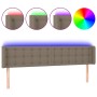 Cabecero con LED de tela gris taupe 203x16x78/88 cm de , Cabeceros y pies de cama - Ref: Foro24-3123696, Precio: 92,60 €, Des...