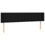 Black fabric headboard with LED 203x16x78/88 cm by , Headboards and footboards - Ref: Foro24-3123694, Price: 85,39 €, Discoun...