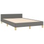 Estructura de cama con cabecero de tela gris oscuro 120x200 cm de , Camas y somieres - Ref: Foro24-3125366, Precio: 164,05 €,...