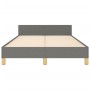 Estructura de cama con cabecero de tela gris oscuro 120x200 cm de , Camas y somieres - Ref: Foro24-3125366, Precio: 164,05 €,...