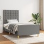 Estructura de cama con cabecero de tela gris oscuro 100x200 cm de , Camas y somieres - Ref: Foro24-3125358, Precio: 147,77 €,...