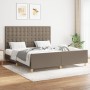 Estructura de cama con cabecero de tela gris taupe 160x200 cm de , Camas y somieres - Ref: Foro24-3125393, Precio: 240,89 €, ...
