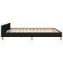 Estructura de cama con cabecero de tela negro 160x200 cm de , Camas y somieres - Ref: Foro24-3125391, Precio: 260,31 €, Descu...