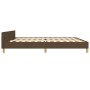 Estructura de cama con cabecero de tela marrón oscuro 200x200cm de , Camas y somieres - Ref: Foro24-3125408, Precio: 265,28 €...