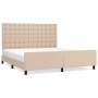 Estructura de cama cabecero cuero sintético capuchino 180x200cm de , Camas y somieres - Ref: Foro24-3125590, Precio: 291,30 €...