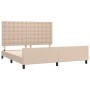 Estructura de cama cabecero cuero sintético capuchino 180x200cm de , Camas y somieres - Ref: Foro24-3125590, Precio: 291,30 €...