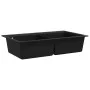 Einbauspüle aus schwarzem Granit mit zwei Becken von vidaXL, Sinkt - Ref: Foro24-141675, Preis: 291,05 €, Rabatt: %