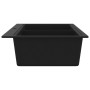 Fregadero encastrable de granito negro de dos cubetas de vidaXL, Fregaderos - Ref: Foro24-141675, Precio: 284,80 €, Descuento: %