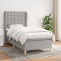 Cama box spring con colchón tela gris claro 80x200 cm de , Camas y somieres - Ref: Foro24-3128797, Precio: 335,39 €, Descuent...