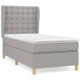 Cama box spring con colchón tela gris claro 80x200 cm de , Camas y somieres - Ref: Foro24-3128797, Precio: 335,39 €, Descuent...