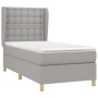Cama box spring con colchón tela gris claro 80x200 cm de , Camas y somieres - Ref: Foro24-3128797, Precio: 335,39 €, Descuent...