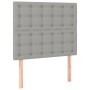 Cama box spring con colchón tela gris claro 80x200 cm de , Camas y somieres - Ref: Foro24-3128797, Precio: 335,39 €, Descuent...