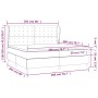 Cama box spring con colchón tela marrón oscuro 200x200 cm de , Camas y somieres - Ref: Foro24-3128872, Precio: 699,42 €, Desc...