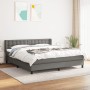 Cama box spring con colchón tela gris oscuro 160x200 cm de , Camas y somieres - Ref: Foro24-3130042, Precio: 540,57 €, Descue...