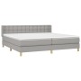 Cama box spring con colchón tela gris claro 160x200 cm de , Camas y somieres - Ref: Foro24-3130601, Precio: 510,83 €, Descuen...