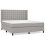 Cama box spring con colchón tela gris claro 160x200 cm de , Camas y somieres - Ref: Foro24-3131761, Precio: 588,50 €, Descuen...