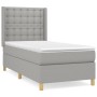 Cama box spring con colchón tela gris claro 80x200 cm de , Camas y somieres - Ref: Foro24-3132265, Precio: 329,18 €, Descuent...