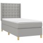 Cama box spring con colchón tela gris claro 80x200 cm de , Camas y somieres - Ref: Foro24-3132265, Precio: 329,18 €, Descuent...