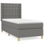 Cama box spring con colchón tela gris oscuro 100x200 cm de , Camas y somieres - Ref: Foro24-3132290, Precio: 379,02 €, Descue...