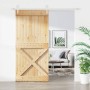 Puerta corredera con herrajes madera maciza de pino 95x210 cm en Puertas | Comprar online en Foru.es