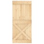 Puerta corredera con herrajes madera maciza de pino 95x210 cm en Puertas | Comprar online en Foru.es