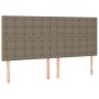 Cama box spring colchón y luces LED tela gris taupe 160x200 cm de , Camas y somieres - Ref: Foro24-3135209, Precio: 614,55 €,...