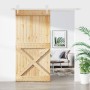 Puerta corredera con herrajes madera maciza de pino 100x210 cm en Puertas | Comprar online en Foru.es