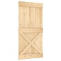 Puerta corredera con herrajes madera maciza de pino 100x210 cm en Puertas | Comprar online en Foru.es