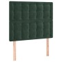 Cama box spring colchón y LED terciopelo verde oscuro 90x190 cm de , Camas y somieres - Ref: Foro24-3136338, Precio: 315,68 €...