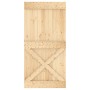 Puerta corredera con herrajes madera maciza de pino 100x210 cm en Puertas | Comprar online en Foru.es