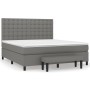 Cama box spring con colchón tela gris oscuro 160x200 cm de , Camas y somieres - Ref: Foro24-3136926, Precio: 663,88 €, Descue...