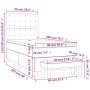 Cama box spring con colchón tela color crema 90x200 cm de , Camas y somieres - Ref: Foro24-3137450, Precio: 360,73 €, Descuen...