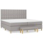 Cama box spring con colchón tela gris claro 200x200 cm de , Camas y somieres - Ref: Foro24-3137501, Precio: 734,46 €, Descuen...