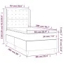 Box spring bed mattress and LED lights cream fabric 90x200 cm by , Beds and slatted bases - Ref: Foro24-3138610, Price: 343,3...