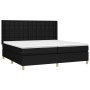 Cama box spring colchón y luces LED tela negro 200x200 cm de , Camas y somieres - Ref: Foro24-3139223, Precio: 699,91 €, Desc...