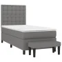 Boxspringbett mit dunkelgrauer Stoffmatratze 100x200 cm von , Betten und Lattenroste - Ref: Foro24-3136894, Preis: 383,41 €, ...