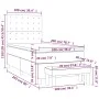 Box spring bed with dark gray fabric mattress 100x200 cm by , Beds and slatted bases - Ref: Foro24-3136894, Price: 383,41 €, ...