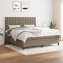 Cama box spring con colchón tela gris taupe 160x200 cm de , Camas y somieres - Ref: Foro24-3142109, Precio: 604,48 €, Descuen...