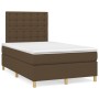 Cama box spring con colchón tela marrón oscuro 120x200 cm de , Camas y somieres - Ref: Foro24-3142644, Precio: 398,32 €, Desc...