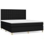 Cama box spring con colchón tela negro 160x200 cm de , Camas y somieres - Ref: Foro24-3142667, Precio: 643,45 €, Descuento: %