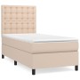 Cama box spring con colchón cuero sintético capuchino 90x200 cm de , Camas y somieres - Ref: Foro24-3142826, Precio: 345,52 €...