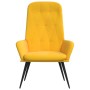 Sillón de relax de terciopelo amarillo mostaza de , Sillones - Ref: Foro24-341201, Precio: 110,51 €, Descuento: %