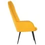 Sillón de relax de terciopelo amarillo mostaza de , Sillones - Ref: Foro24-341201, Precio: 108,72 €, Descuento: %