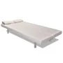 Sofá cama con dos cojines cuero artificial ajustable crema de vidaXL, Sofás - Ref: Foro24-241723, Precio: 183,04 €, Descuento: %